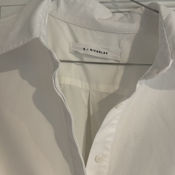 Elegant White Shirt Dress N/ Nicholas size 4 - Picture 2 of 8
